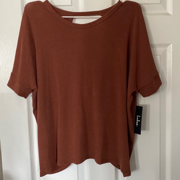 NWT Lulus back twist short sleeve tops M🤎🎃 - Picture 2 of 5